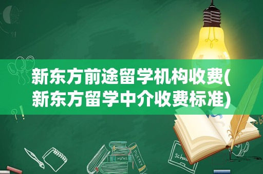 新东方前途留学机构收费(新东方留学中介收费标准)