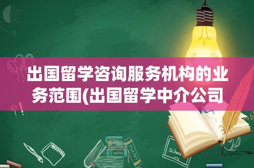 出国留学咨询服务机构的业务范围(出国留学中介公司排名)