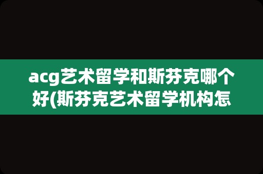 acg艺术留学和斯芬克哪个好(斯芬克艺术留学机构怎么样)