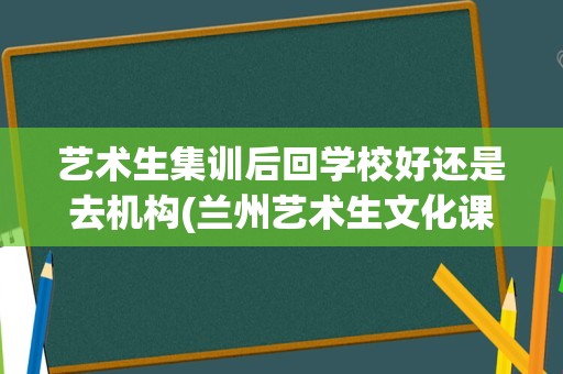 艺术生集训后回学校好还是去机构(兰州艺术生文化课集训学校哪个好)