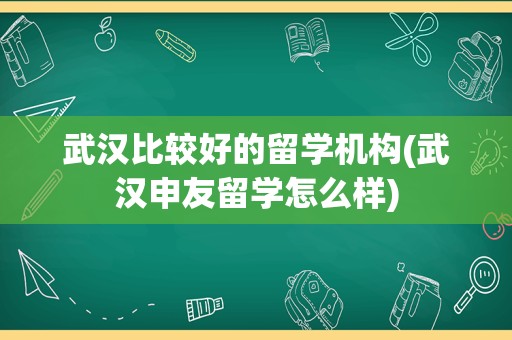 武汉比较好的留学机构(武汉申友留学怎么样)