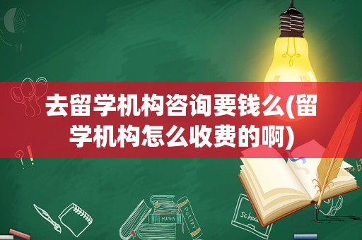 去留学机构咨询要钱么(留学机构怎么收费的啊)