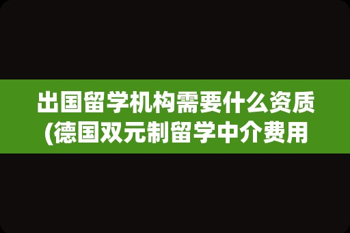 出国留学机构需要什么资质(德国双元制留学中介费用)