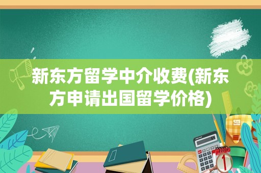 新东方留学中介收费(新东方申请出国留学价格)