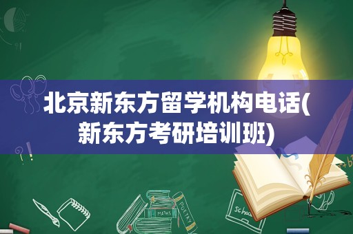 北京新东方留学机构电话(新东方考研培训班)