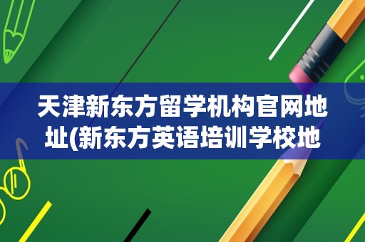 天津新东方留学机构官网地址(新东方英语培训学校地址)