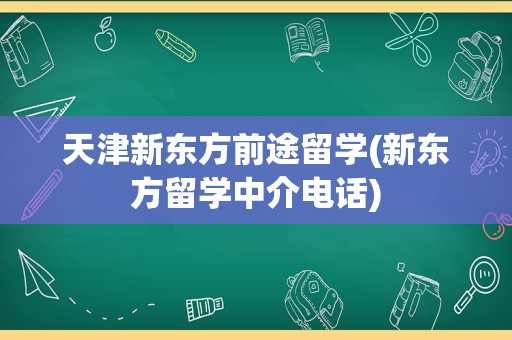 天津新东方前途留学(新东方留学中介电话)