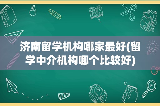 济南留学机构哪家最好(留学中介机构哪个比较好)