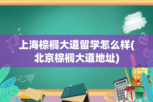 上海棕榈大道留学怎么样(北京棕榈大道地址)