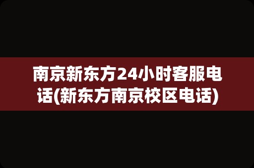 南京新东方24小时客服电话(新东方南京校区电话)