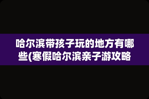 哈尔滨带孩子玩的地方有哪些(寒假哈尔滨亲子游攻略)