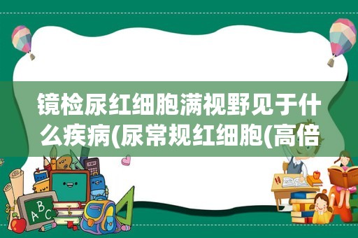 镜检尿红细胞满视野见于什么疾病(尿常规红细胞(高倍视野))