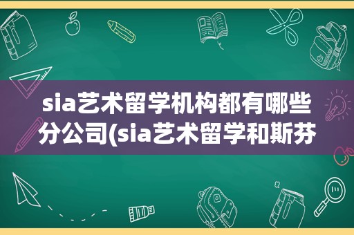 sia艺术留学机构都有哪些分公司(sia艺术留学和斯芬克哪个好)