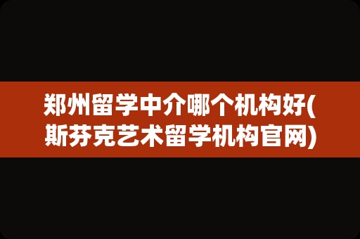 郑州留学中介哪个机构好(斯芬克艺术留学机构官网)